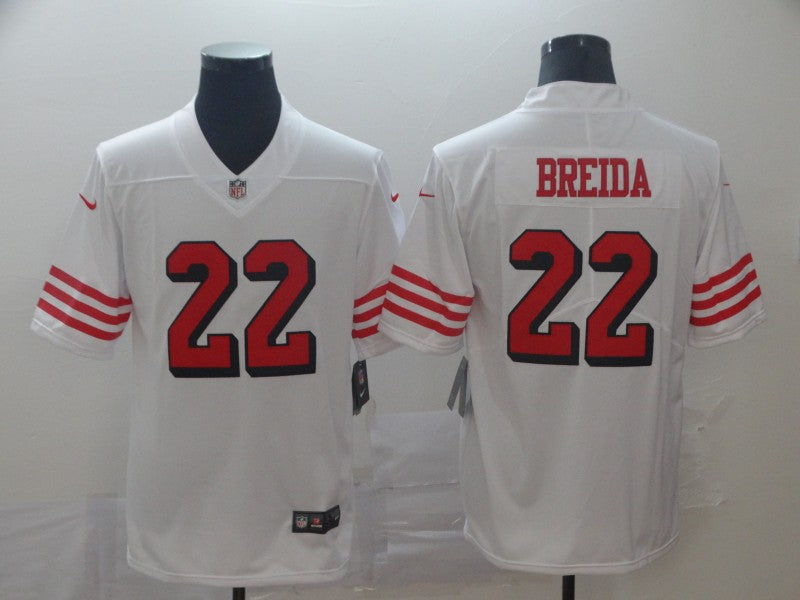 Men's San Francisco 49ers Matt Breida White Game Player Jersey