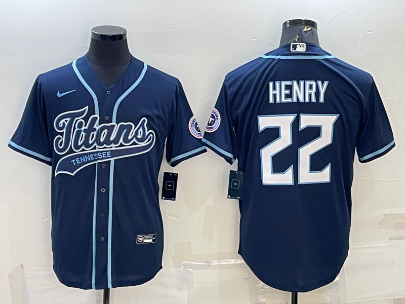 Men's Tennessee Titans Derrick Henry Navy Game Jersey