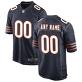 Men's Chicago Bears Navy Custom Game Jersey
