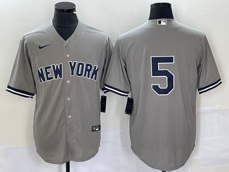 Men's New York Yankees Joe DiMaggio Gray Replica Player Name Jersey