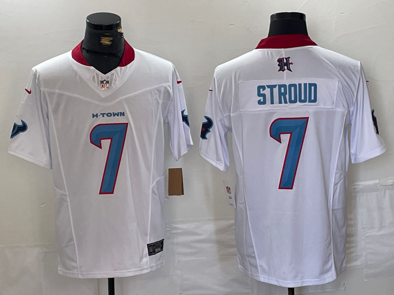 Men's Houston Texans C.J. Stroud White Player Game Jersey