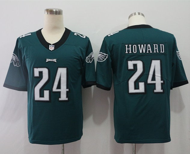 Men's Philadelphia Eagles Jordan Howard Midnight Green Game Player Jersey