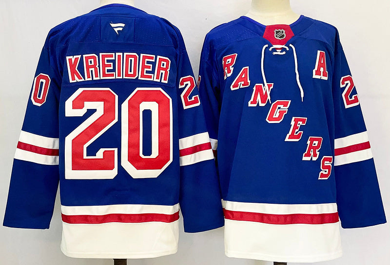 Men's New York Rangers Chris Kreider Fanatics Blue Home Breakaway Player Jersey