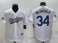 Men's Los Angeles Dodgers Fernando Valenzuela White Replica Game Jersey