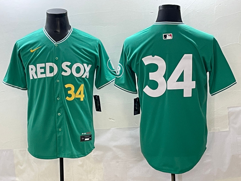 Men's Boston Red Sox David Ortiz Green 2025 City Connect Limited Retired Player Jersey