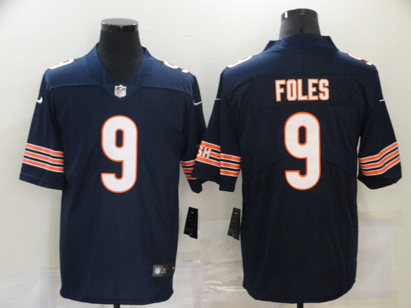 Men's Chicago Bears Nick Foles Navy Game Jersey