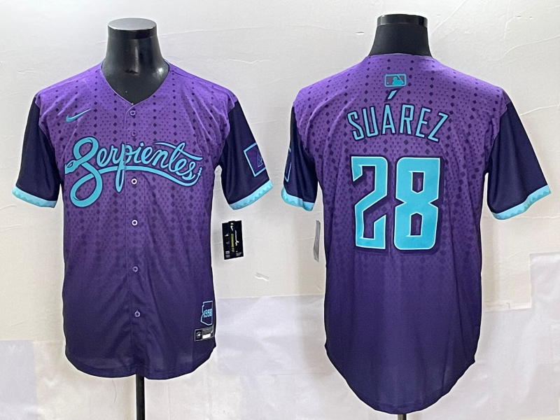 Men's Arizona Diamondbacks Eugenio Suarez Purple 2025 City Connect Limited Player Jersey