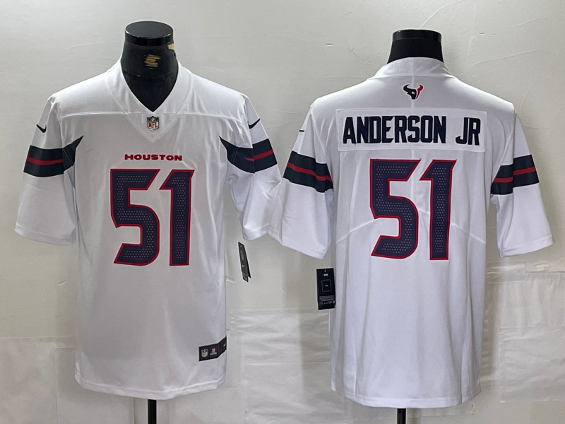 Men's Houston Texans Will Anderson Jr. White Game Jersey
