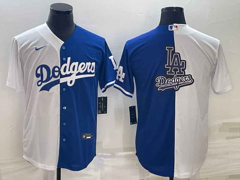 Men's Los Angeles Dodgers White/Blue Replica Player Jersey
