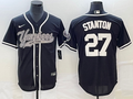 Men's New York Yankees Giancarlo Stanton Black Player Jersey Joint Edition