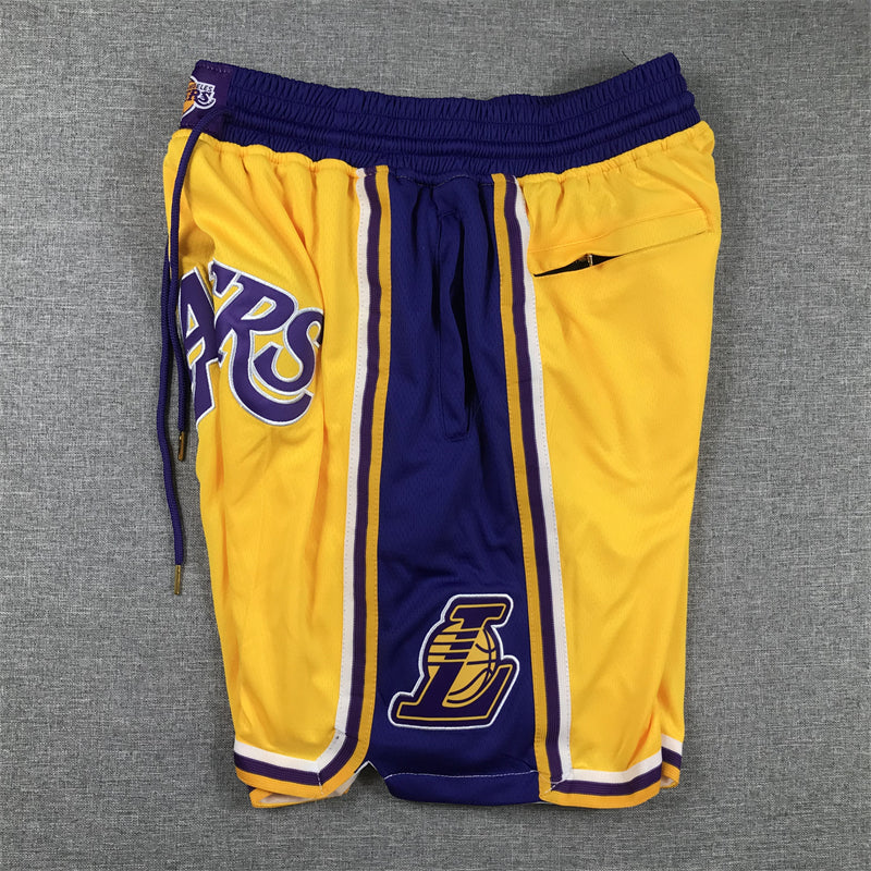 Men's Mitchell & Ness Los Angeles Lakers Yellow Throwback Authentic Pro Shorts
