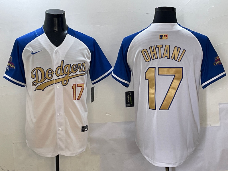 Men's Los Angeles Dodgers Shohei Ohtani White 2025 Gold Collection Player Jersey