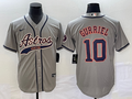 Men's Houston Astros Yuli Gurriel Gray Replica Jersey Joint Edition
