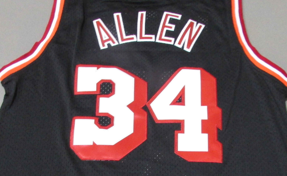 Men's Miami Heat Ray Allen Black 2012-13 Hardwood Classics Swingman Jersey