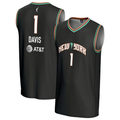 Men's New York Liberty Marquesha Davis Black Player Jersey