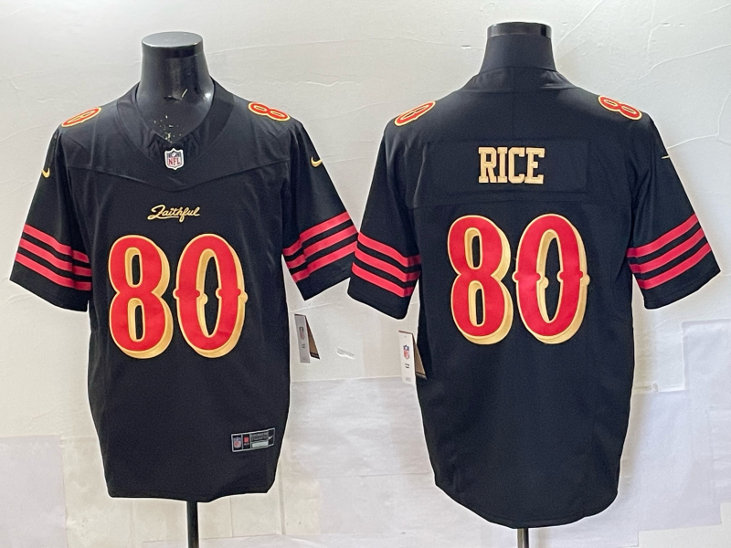 Men's San Francisco 49ers Jerry Rice Black 2025 Rivalries Collection Limited Jersey