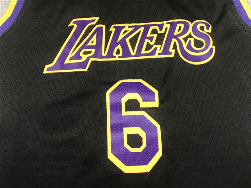 Men's Los Angeles Lakers LeBron James 2020/21 Black Swingman Player Jersey