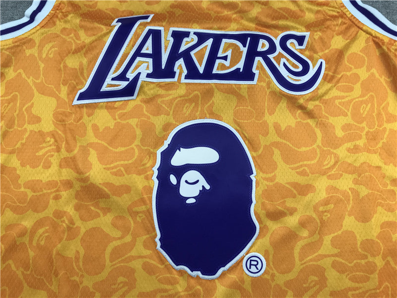 Men's Los Angeles Lakers LeBron James NBA Orange Swingman Jersey