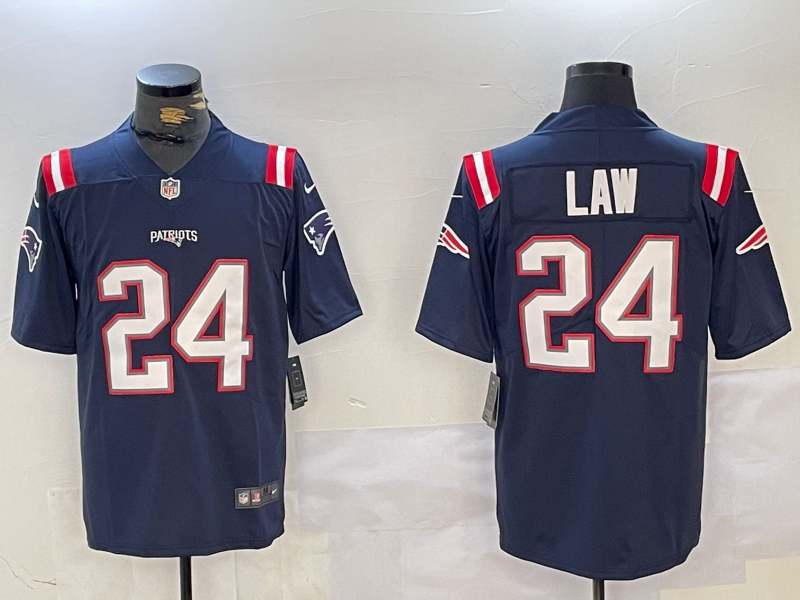 Men's New England Patriots Ty Law Navy Retired Player Alternate Game Jersey