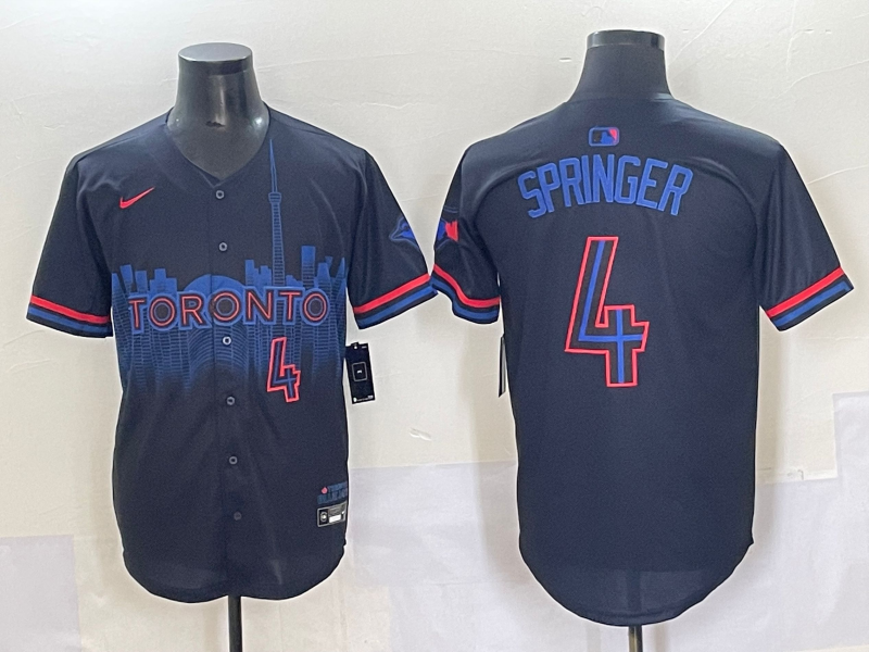 Men's Toronto Blue Jays George Springer Black 2024 City Connect Limited Player Jersey