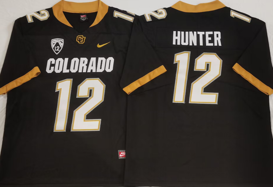 Men's Colorado Buffaloes Travis Hunter Black Player Game Jersey