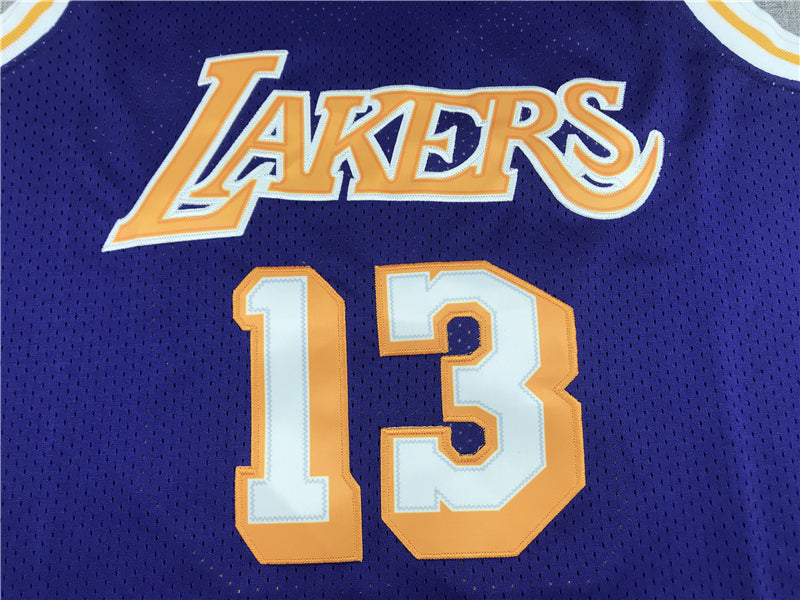 Men's Los Angeles Lakers Wilt Chamberlain NBA Swingman Jersey - Retro Purple