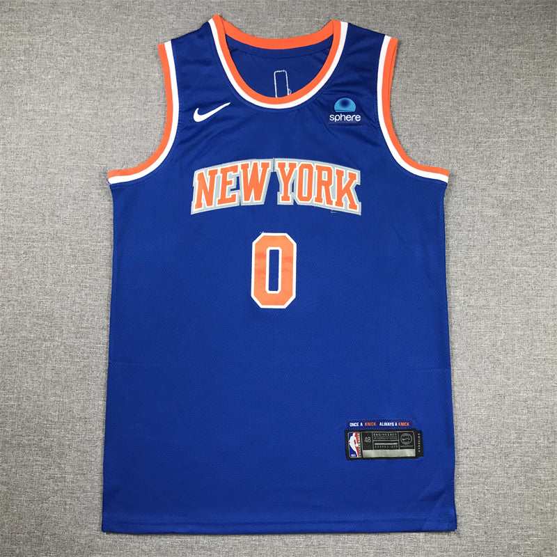 Men's New York Knicks Donte DiVincenzo Blue Swingman Jersey - Icon Edition