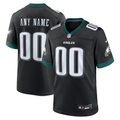 Men's Philadelphia Eagles Black Alternate Custom Game Jersey
