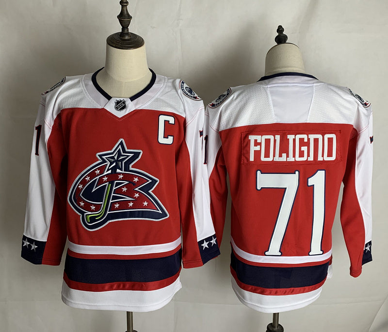 Men's Columbus Blue Jackets Nick Foligno Red Breakaway Player Jersey