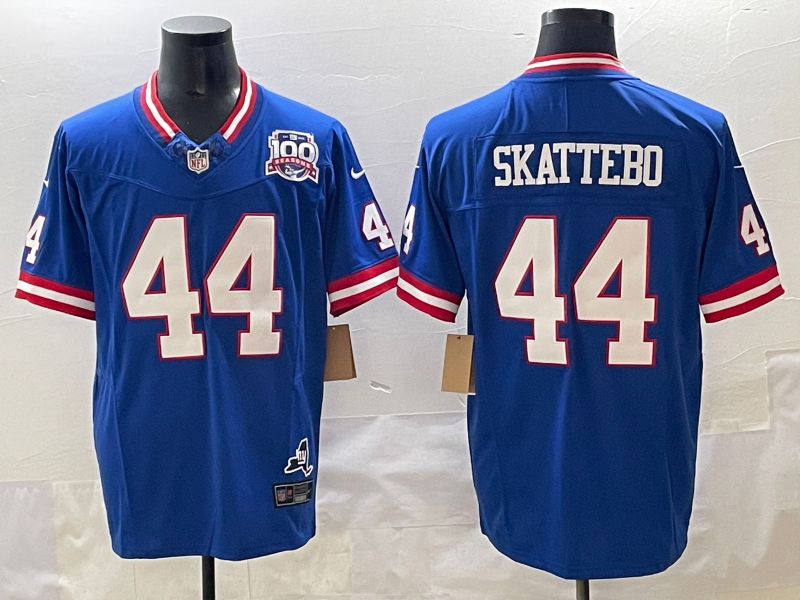 Men's New York Giants Cam Skattebo Royal Team Game Player Jersey