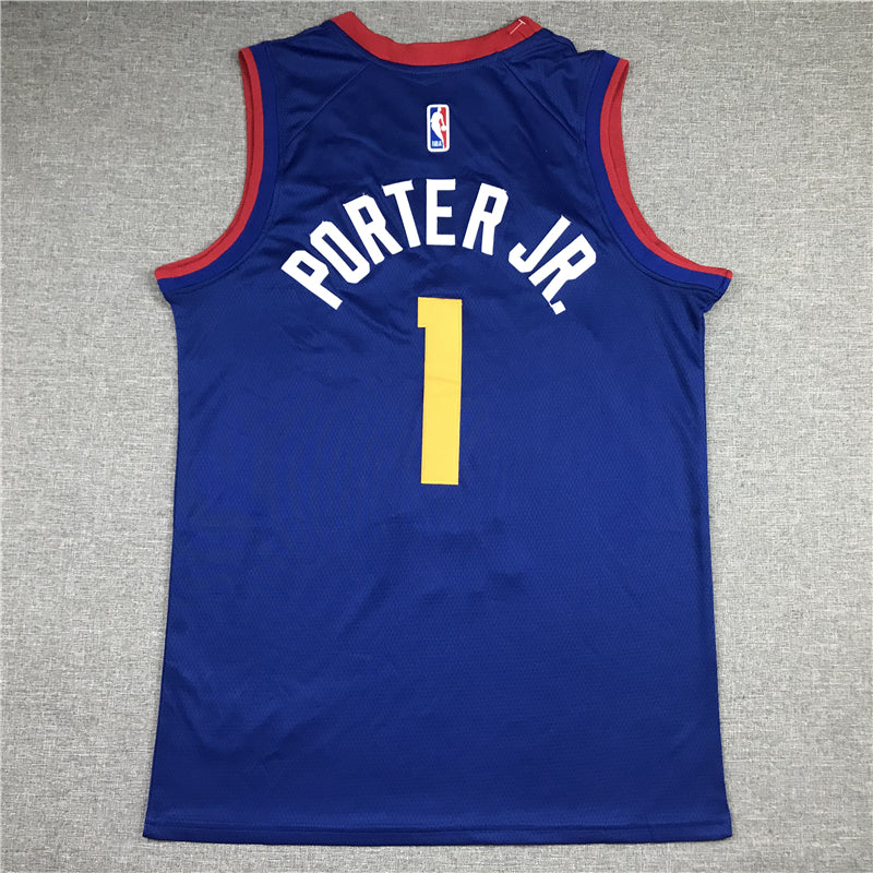 Men's Denver Nuggets Michael Porter Jr. Blue 2023 Fast Break Replica Jersey