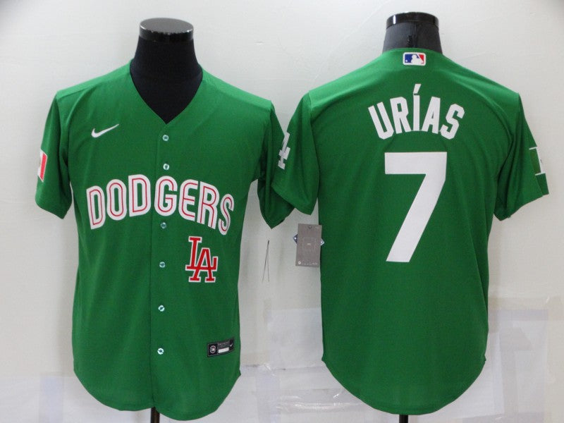 Men's Los Angeles Dodgers Julio Urias Green Replica Baseball Jersey
