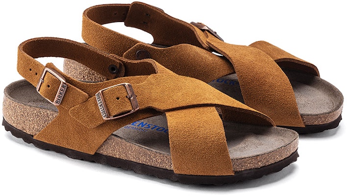 Birkenstock Tulum Suede Leather Ankle Strap 1019621 Brown Narrow Sandals