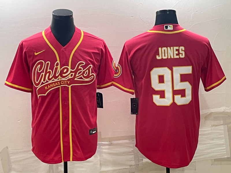 Men's Kansas City Chiefs Chris Jones Red Game Jersey Joint Edition