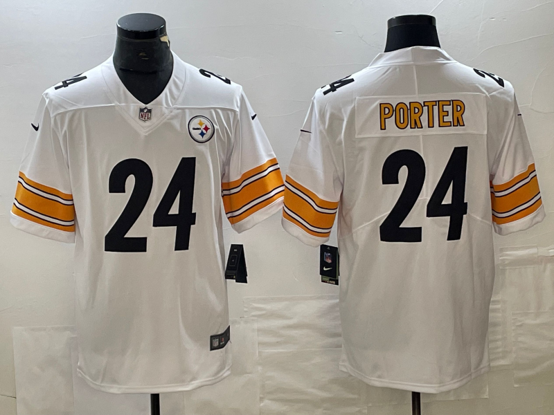 Men's Pittsburgh Steelers Joey Porter Jr. White Player Jersey