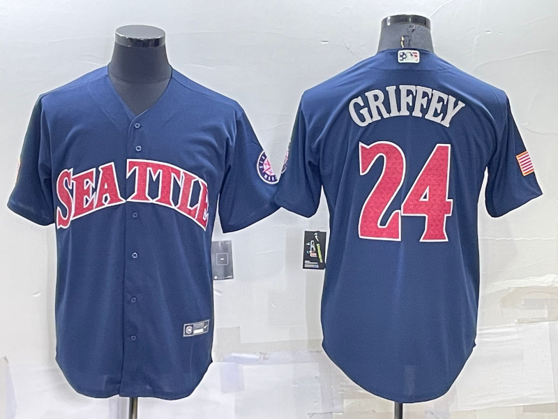 Men's Seattle Mariners Ken Griffey Jr. Navy Player Jersey