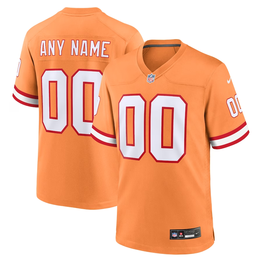 Men's Tampa Bay Buccaneers Orange Custom Throwback Game Jersey