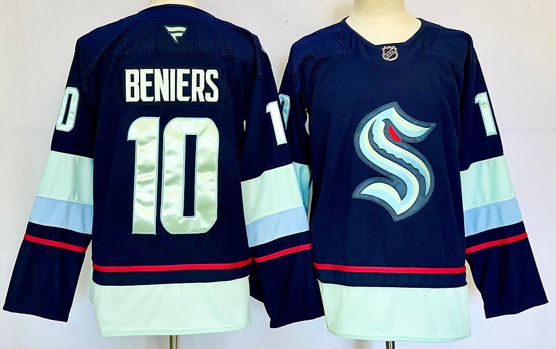 Men's Seattle Kraken Matty Beniers Fanatics Navy Player Jersey
