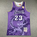 Men's Los Angeles Lakers LeBron James Purple Year of Dragon Edition Swingman Jersey