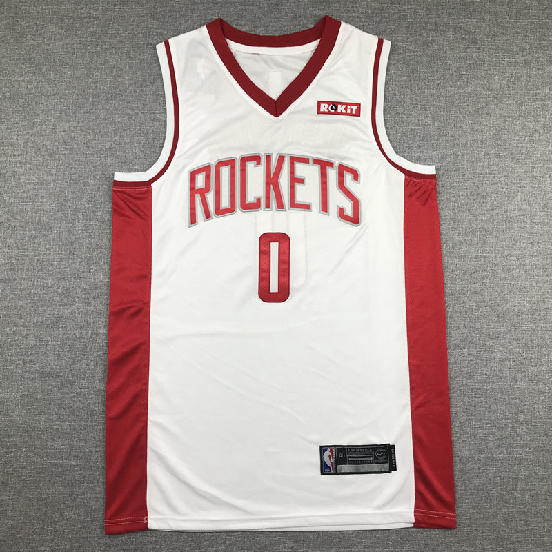 Men's Houston Rockets Russell Westbrook White Classics Swingman Jersey