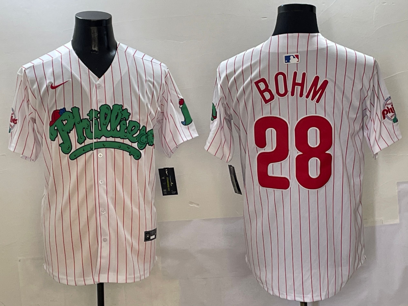 Men's Philadelphia Phillies Alec Bohm White Player Jersey