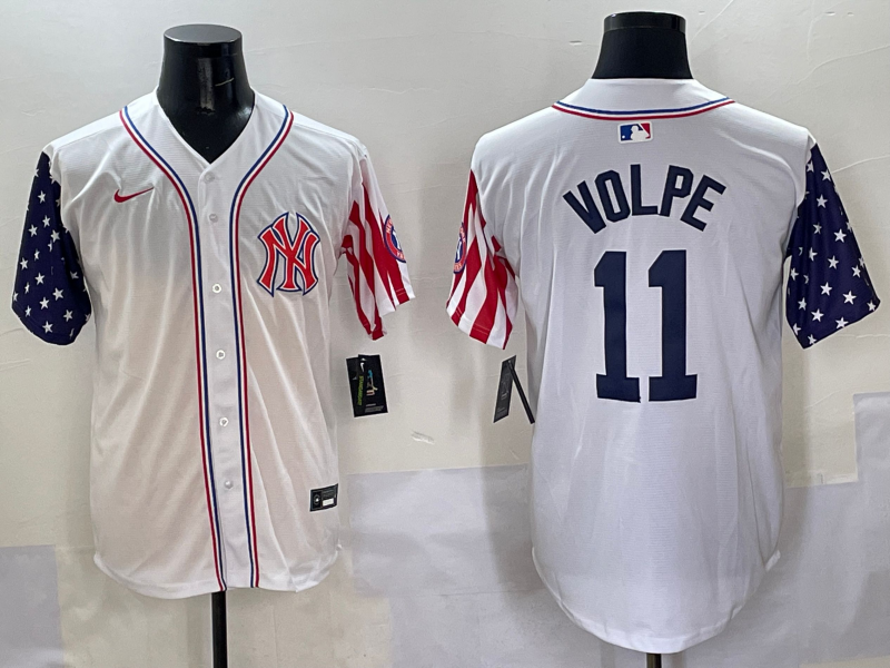Men's New York Yankees Anthony Volpe White Team Player Game Jersey