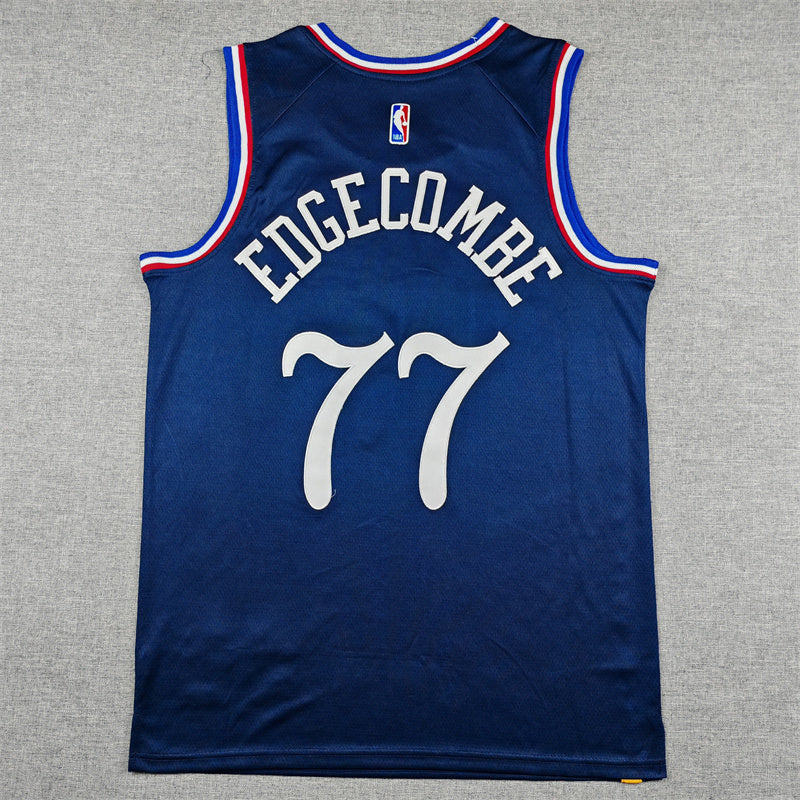 Men's Philadelphia 76ers VJ Edgecombe Navy 2025/26 Swingman Jersey - City Edition