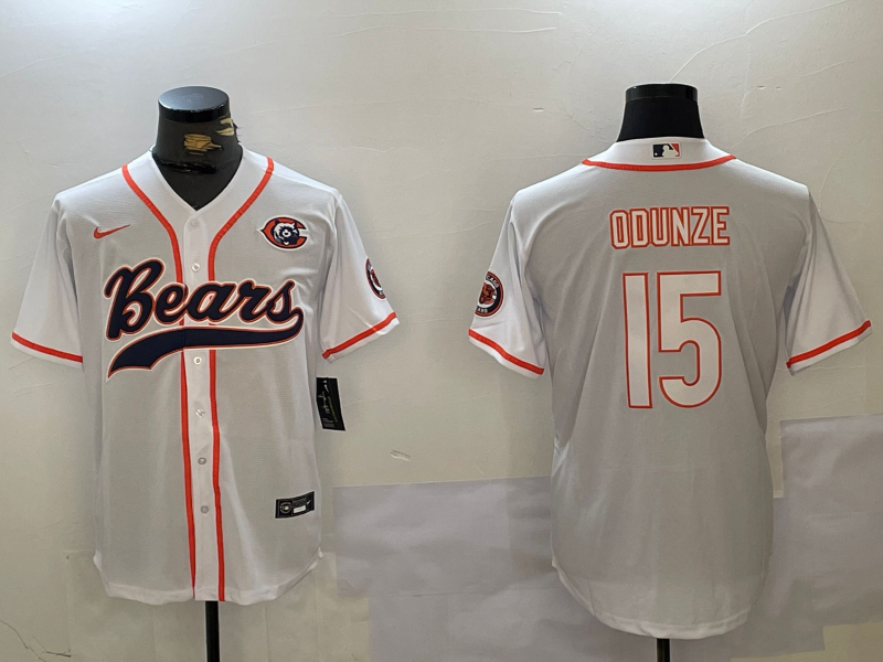 Men's Chicago Bears Rome Odunze White Player Game Jersey