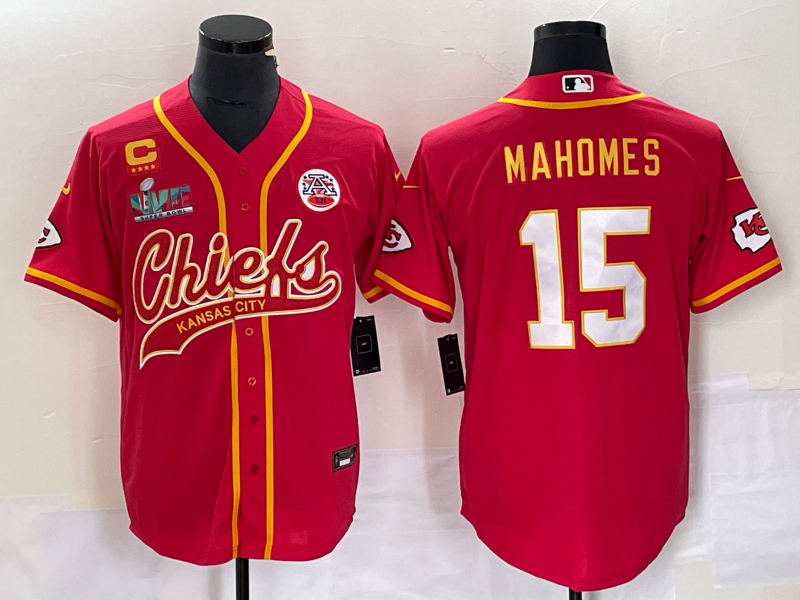 Men's Kansas City Chiefs Patrick Mahomes Red Game Player Jersey Joint Edition