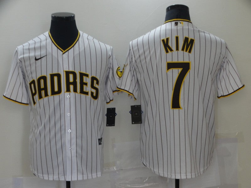 Men's San Diego Padres Ha-Seong Kim White Player Stitched Jersey