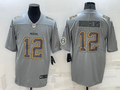 Men's Green Bay Packers Aaron Rodgers Gray Atmosphere Fashion Game Jersey