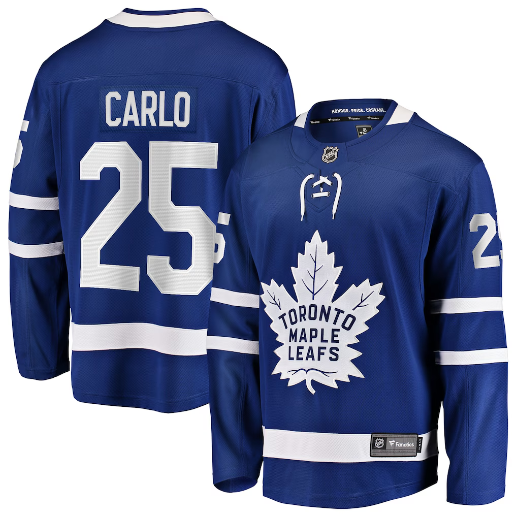 Men's Toronto Maple Leafs Brandon Carlo Fanatics Blue Home Breakaway Jersey