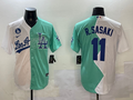 Men's Los Angeles Dodgers Roki Sasaki White/Green Player Jersey
