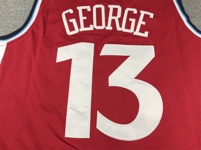 Men's LA Clippers Paul George Red Swingman Player Jersey